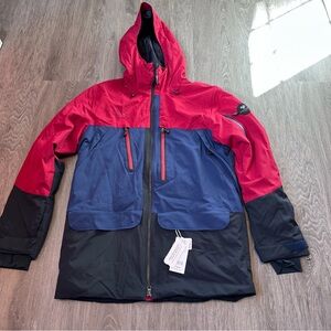 Obermeyer | Men’s Small | Red Blue Cirque Jacket - NWT!